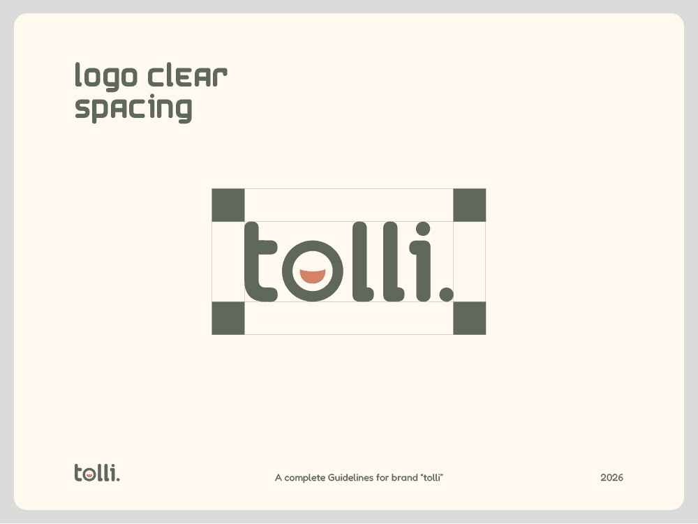 Tolli logo clear-space rules