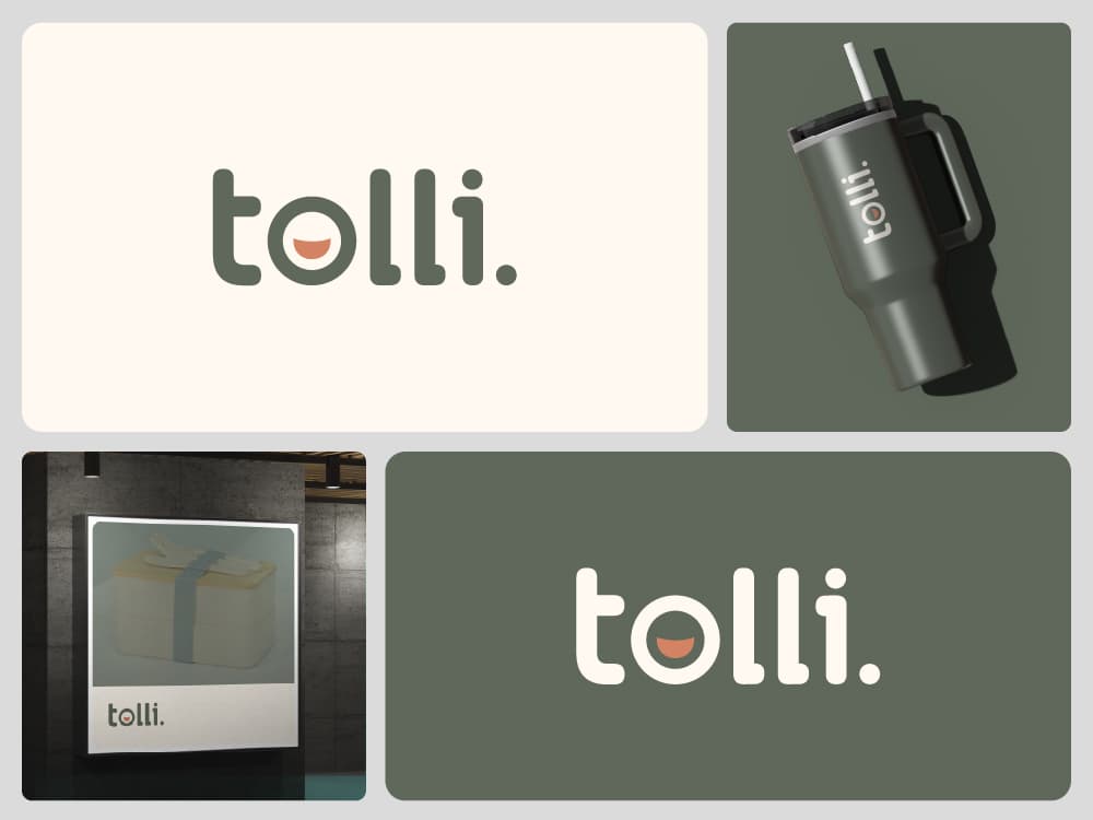 Tolli — Warm, confident lunchware brand identity — wordmark, symbol, and full visual system.